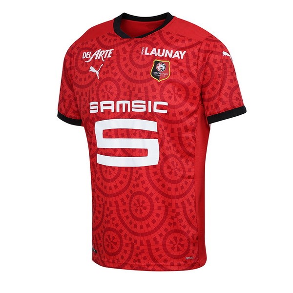 Tailandia Camiseta Stade Rennais 1ª Kit 2020 2021 Negro Rojo